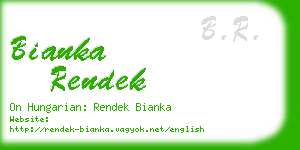 bianka rendek business card